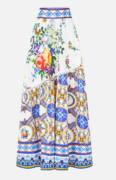 Camilla The Tiles Darls Skirt With Shaped Seam*