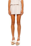 SIMKHAI Catherine Boxer Skirt Sand Gingham