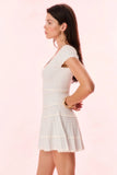 LoveShackFancy Elisavette Striped Stretch Knit Mini Dress Sailor Stripes