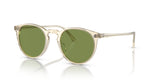 Oliver Peoples O'Malley Sun Buff Frame w/ Green C Crystal Lens Sunglasses