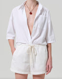 Citizens of Humanity Frances Cropped Cape Button Up Optic White