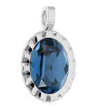 Qudo Tivola Unica Big Montana Stone Pendant Silver