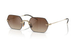 Oliver Peoples TK-13 Gold Frame w/ Dark Brown Gradient Mirror Polyamide Lens Sunglasses