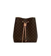 Louis Vuitton Damier NeoNoe MM Venus Bag Peach Strap w/ Gold Hardware