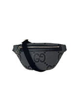 Gucci Jumbo GG Fanny Pack Gray/Black w/ Silver Hardware