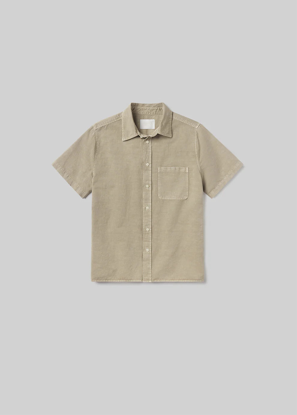 Citizens of Humanity Cairo Short Sleeve Pocket Shirt in wheat — 100% linen women's shirt at Low Key Fashion House Key West