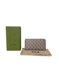 Gucci GG Shadow Zip Around Wallet Taupe w/ Gold Hardware