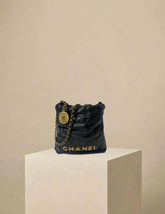 CHANEL 22 Mini Bag Black w/ Gold Hardware