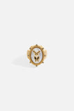 Camilla Pearls Butterfly Cameo Ring Goldsung O/S