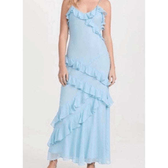 LoveShackFancy Rialto Dress Blue Roan Low Key Fashion House LoveShackFancy Rialto Dress Blue Roan Low Key Fashion House