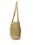 Prada Mini Logo Raffia Tote Bag Natural