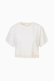 LoveShackFancy Karolin Tee White