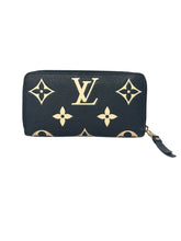 Louis Vuitton Zippy Wallet Bicolor Monogram Black/ Beige w/ Gold Hardware