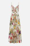 Camilla Long Dress With Tie Front Egyptian Rose *