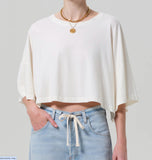 Citizens of Humanity Crop Cape Tee Off White