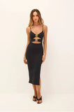 Vix Petra Midi Dress Black