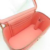 CHANEL Quilted Lambskin Small Vanity Case Bag Peach w/ Gold Hardware