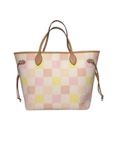 Louis Vuitton Neverfull MM Limited Edition Tote Bag Damier Ebene Pastel w/ Gold Hardware