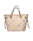 Louis Vuitton Neverfull MM Limited Edition Tote in Damier Ebene Pastel with gold hardware — authenticated pre-owned at Low Key Fashion House