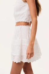 LoveShackFancy Sani Skirt Blue Finch