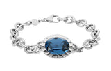 Qudo Tivola Unica Montana Stone Big Bracelet Silver