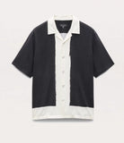 Rag & Bone Printed Avery Vacation Shirt Navy Anthony