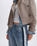 Rag & Bone Miramar Sport Stripe Track Pants Coney Navy White Stripe