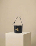 Gucci 73 Horsebit Small Bucket Bag Black w/ Gold Hardware