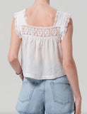 Citizens of Humanity Mia Embroidered Top White
