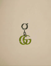 Gucci GG Keychain Yellow w/ Silver Hardware