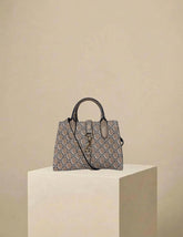 Gucci Jackie Small Tote Bag GG Shadow Taupe w/ Gold Hardware