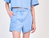 SIMKHAI Lourie Belted Shorts Stratus