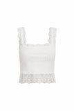 LoveShackFancy Septa Cami Top White