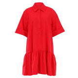 SIMKHAI Criss Mini Dress Scarlet