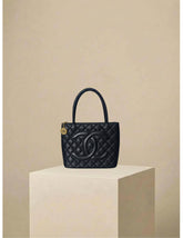 CHANEL Medallion Tote Bag Black w/ Gold Hardware