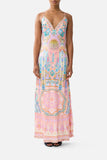Camilla V Neck Full Length Bias Slip Dress Howdy Gaudi