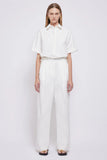 SIMKHAI Ryett Cropped Shirt White