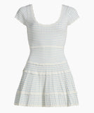 LoveShackFancy Elisavette Striped Stretch Knit Mini Dress Sailor Stripes