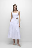 SIMKHAI  Clio Cotton Bustier Top White