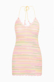 LoveShackFancy Zoa Cotton Crochet Mini Dress Tropical Swirl