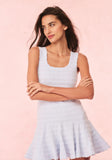 LoveShackFancy Maryanne Knit Mini Dress Morning Sky