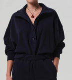 Citizens of Humanity Mirelle Funnel Neck Navy