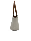 Saint Laurent Rive Gauche Panier Tote Bag Greggio Nero Brick w/ Silver Hardware
