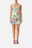 Camilla Fitted Short Topstitching Dress Chinoiserie Child