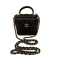 CHANEL Small Vanity Case Lambskin Black