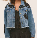 LoveShackFancy Amana Jacket Heirloom Indigo