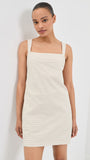 SIMKHAI Sloan Mini Dress Sand Gingham