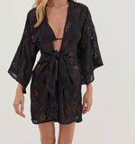 Vix Eyelet Perola Short Cover Up Black S
