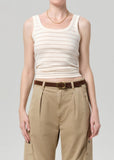 Citizens of Humanity Faye Tank in Golden Pinstripe