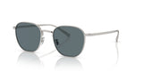 Oliver Peoples Rynn Silver Frame w/ Blue Polar Crystal Lens Sunglasses